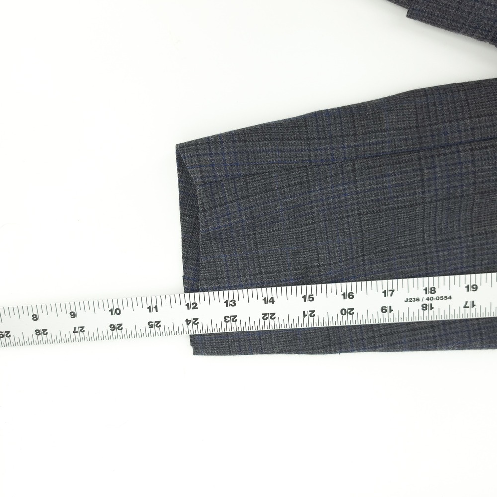 Brooks Brothers Men Sport Coat 100% Wool Grey Blue Glen Plaid 42R Madison Blazer - Picture 15 of 16